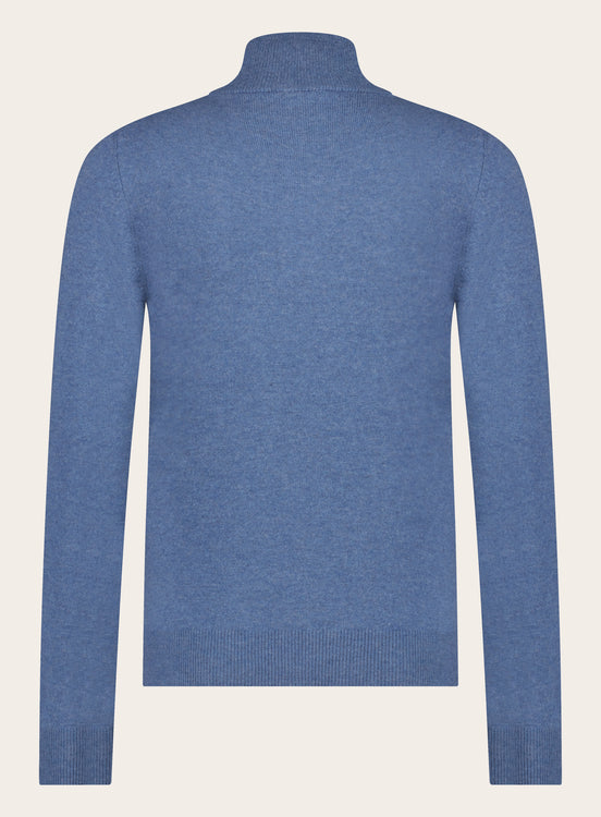 Ritsvest van wol en cashmere | JEANS BLAUW