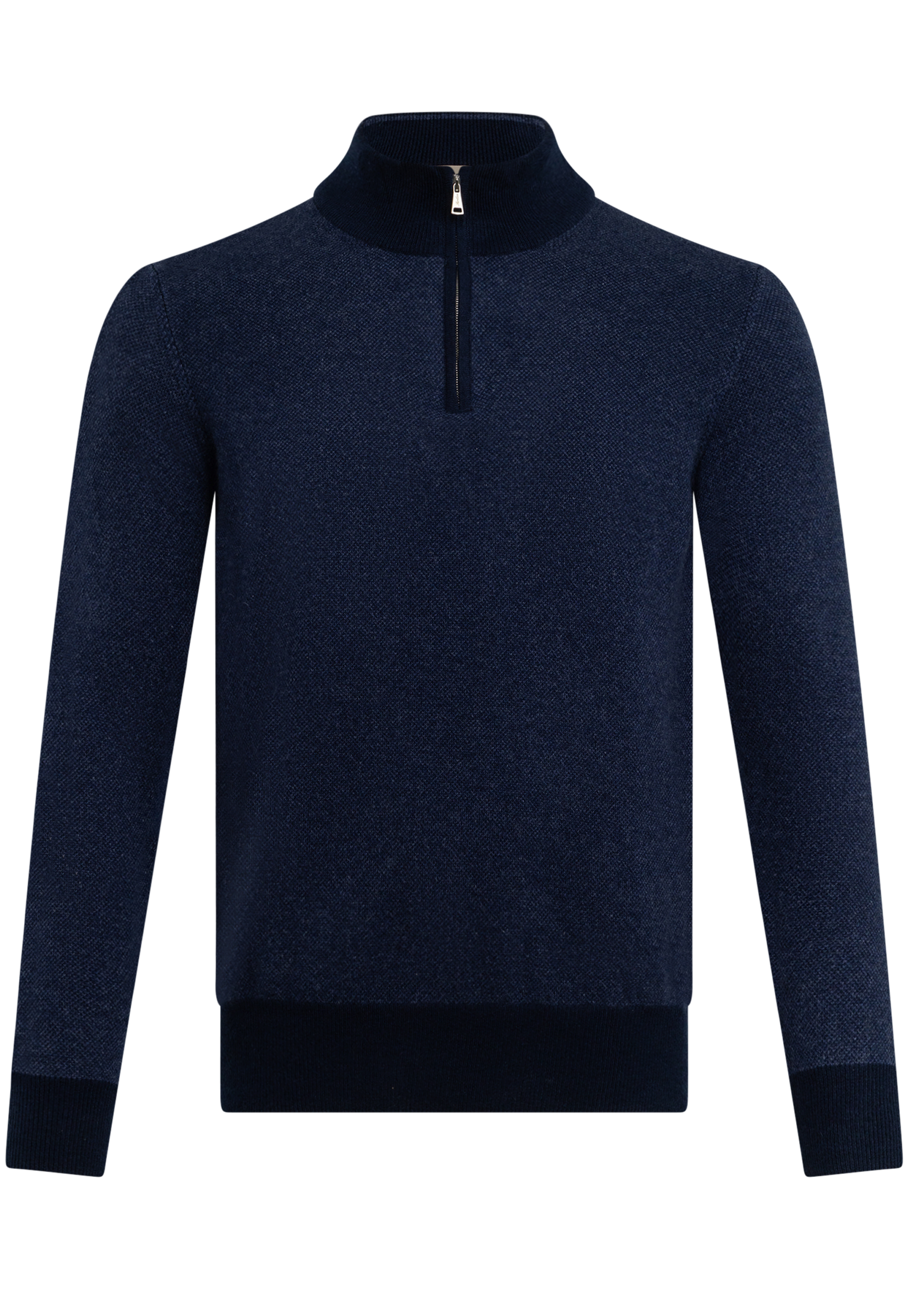 Cashmere half-zip trui | BLUE NAVY
