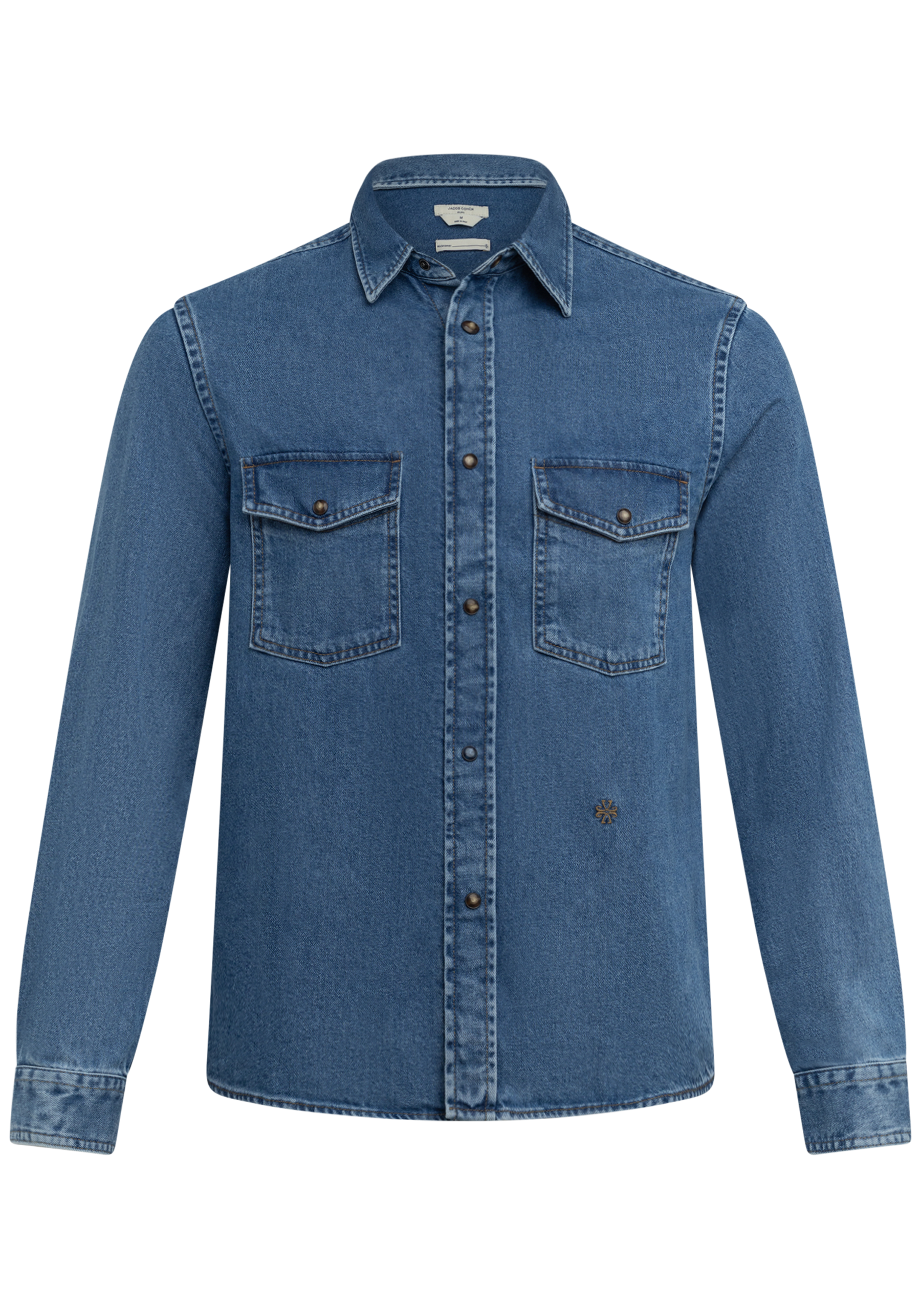 Katoenen denim shirt | JEANS BLAUW