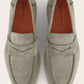 Rock penny loafers van kalfssuède | TAUPE