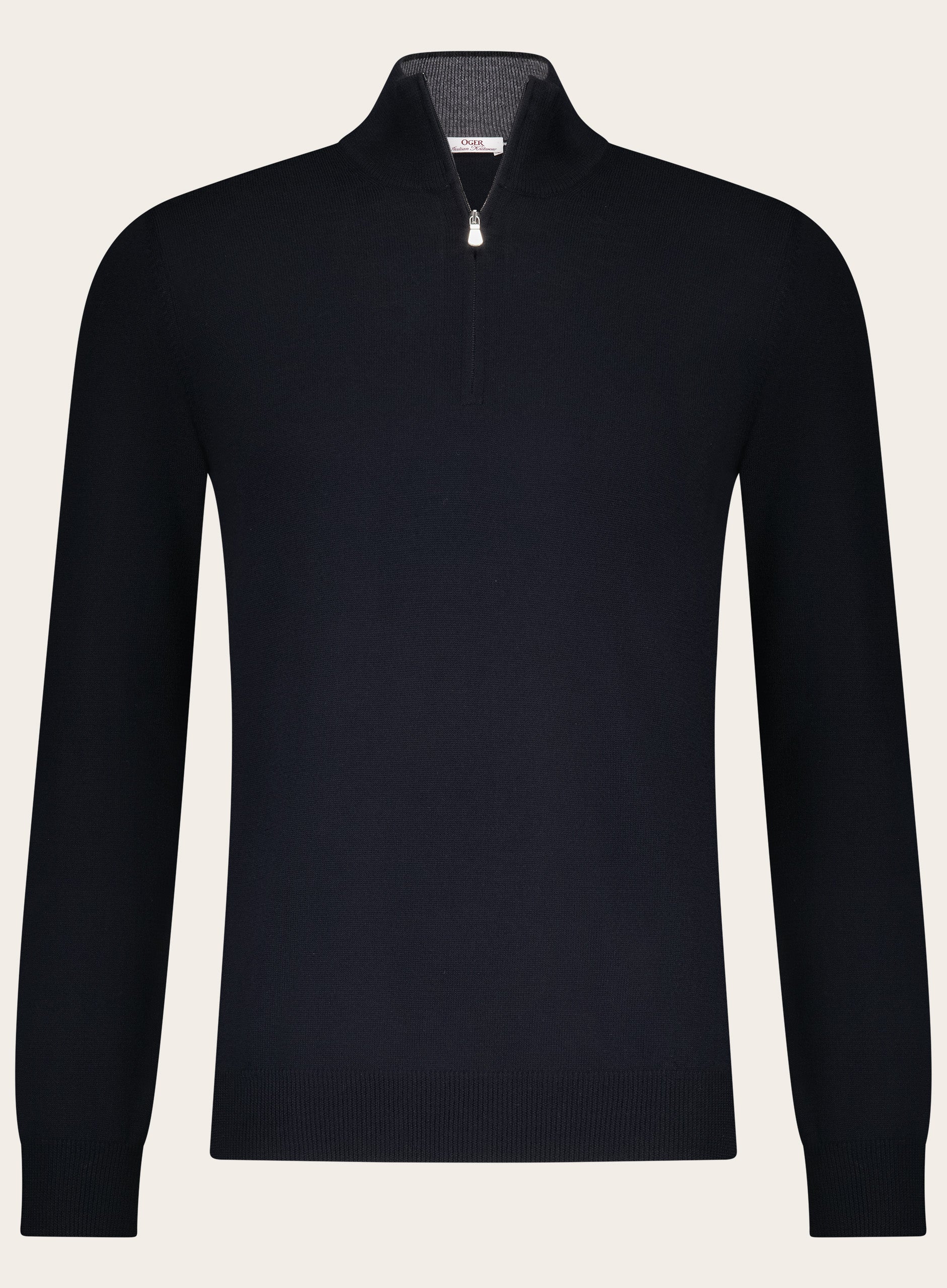 Half-zip trui van wol | BLUE NAVY