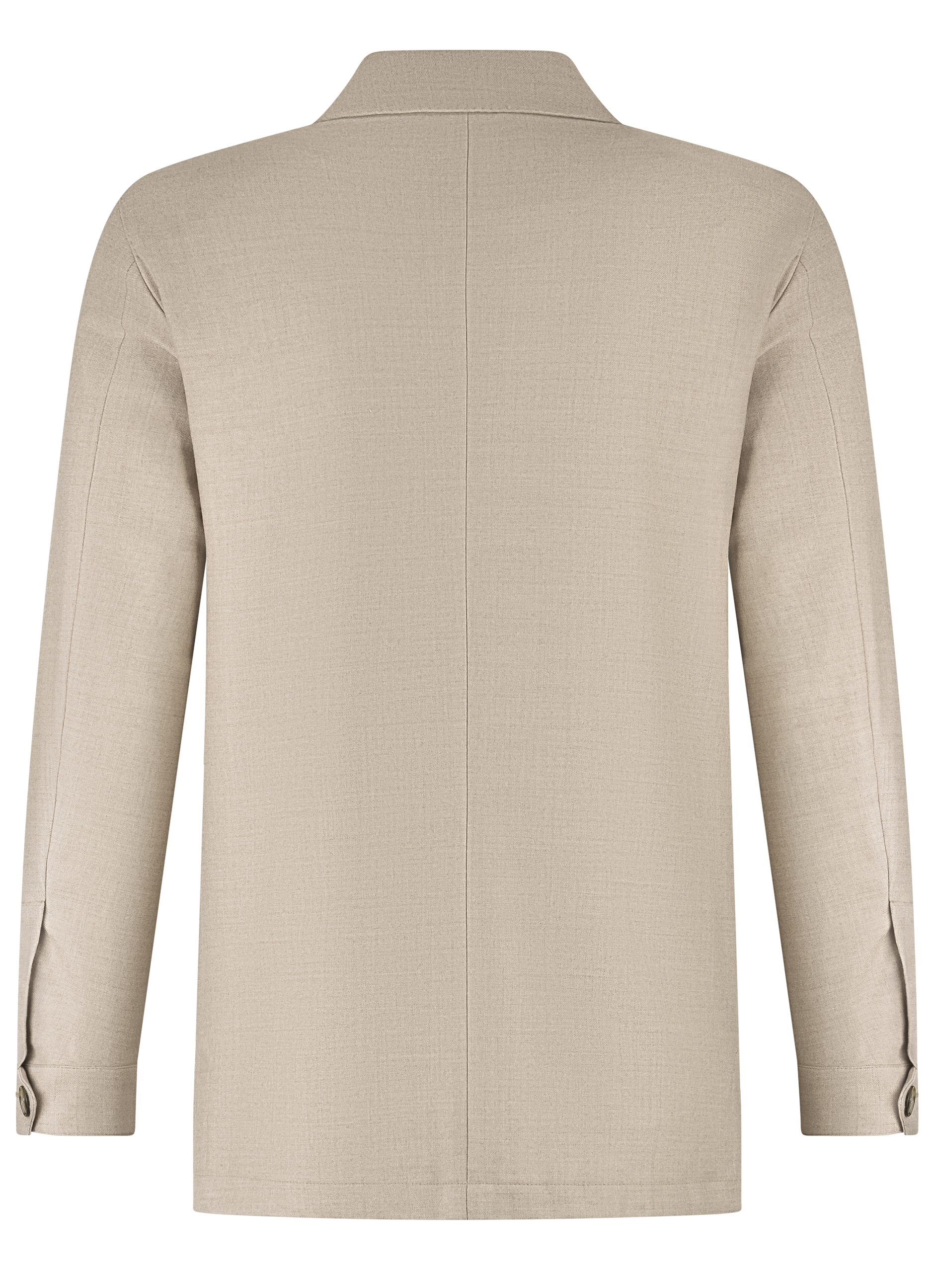 Shirt jacket van wol | TAUPE