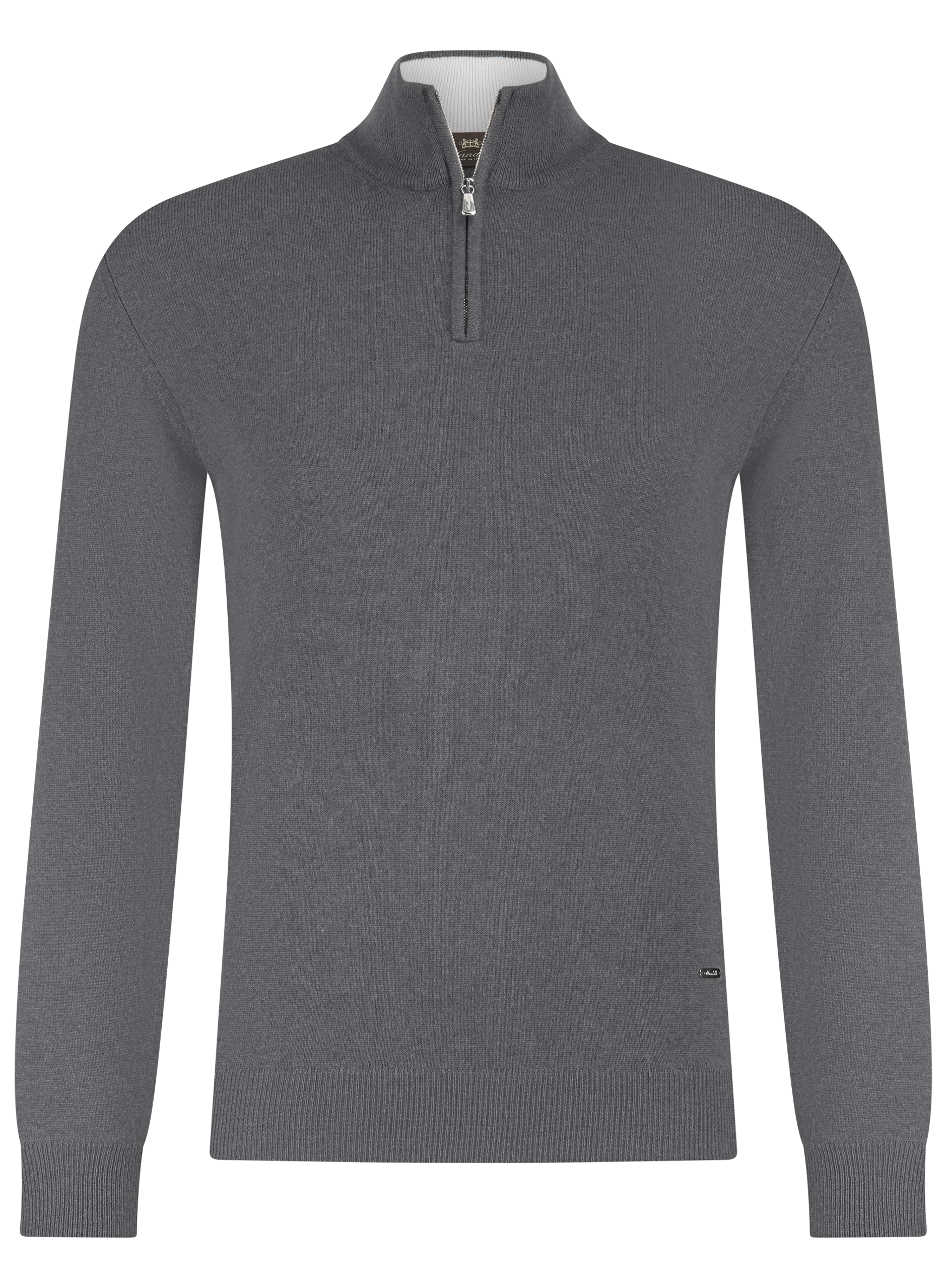 Half-zip trui van cashmere | M.Grijs