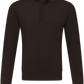 Poloshirt met lange mouwen van cashmere en zijde | D.Bruin