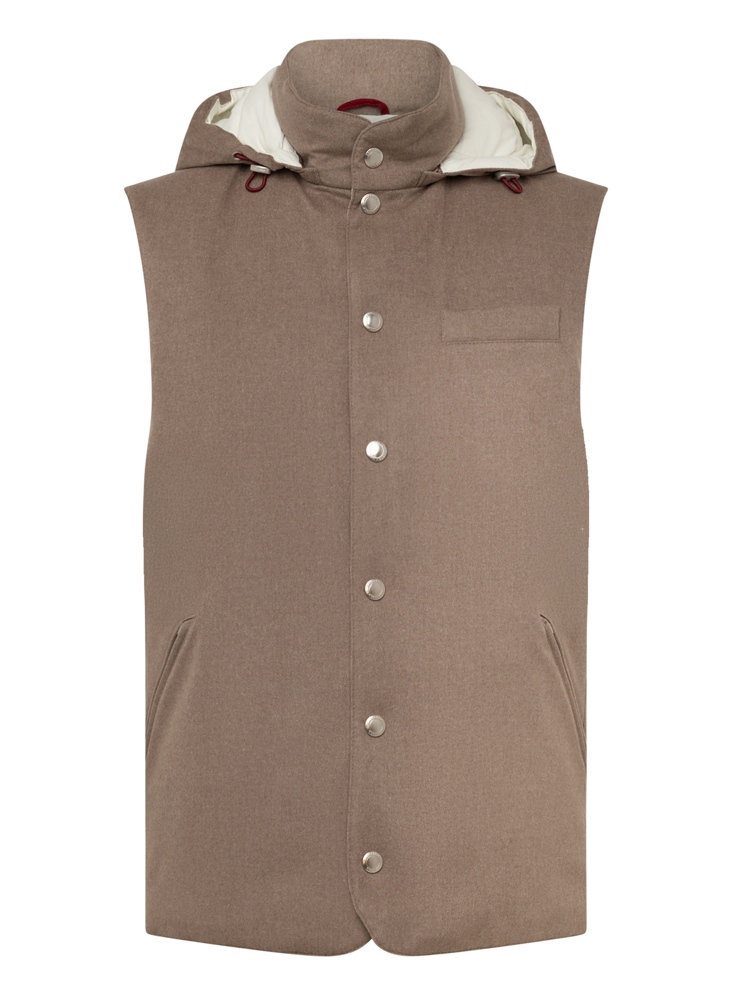 Bodywarmer van wol | TAUPE