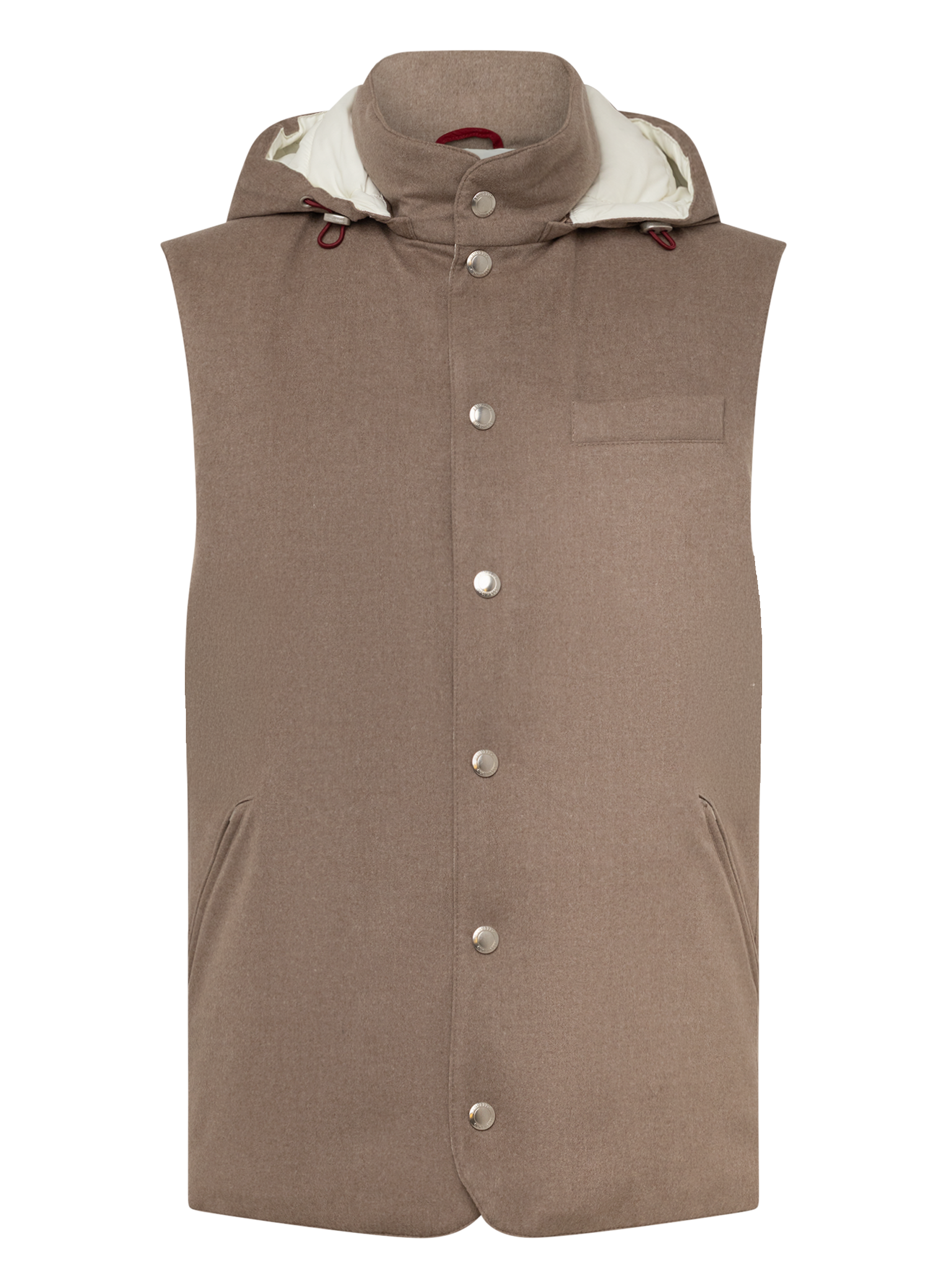 Bodywarmer van wol | TAUPE