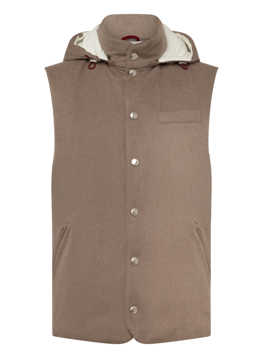 Bodywarmer van wol | TAUPE