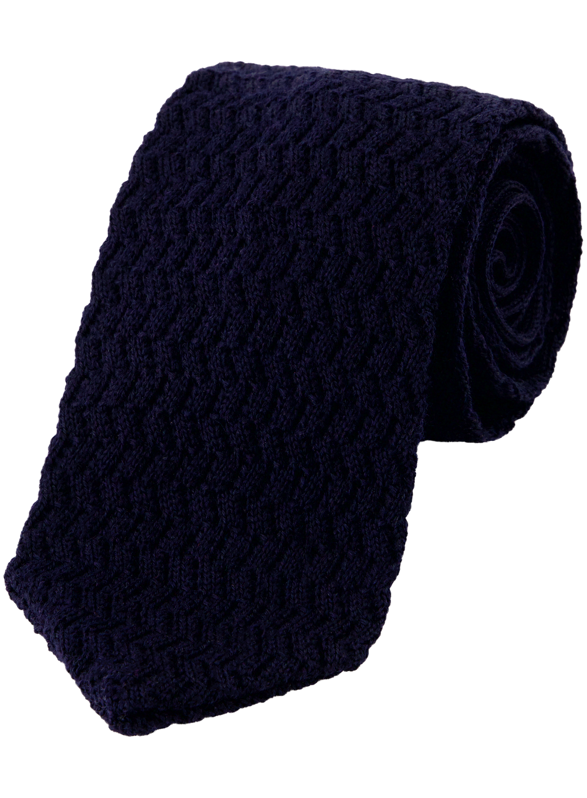 Knitted stropdas van wol | BLUE NAVY
