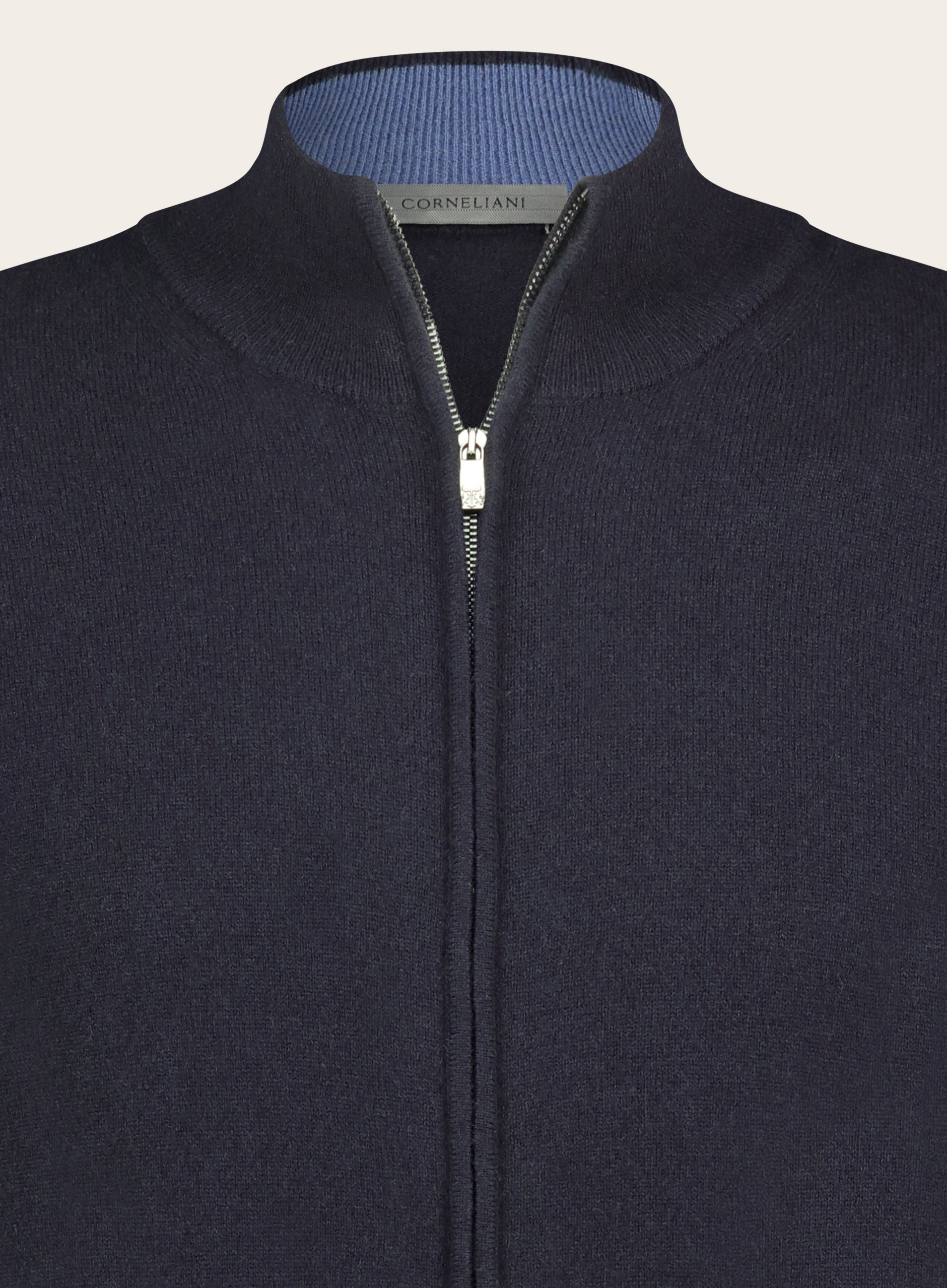 Ritsvest van wol en cashmere | BLUE NAVY