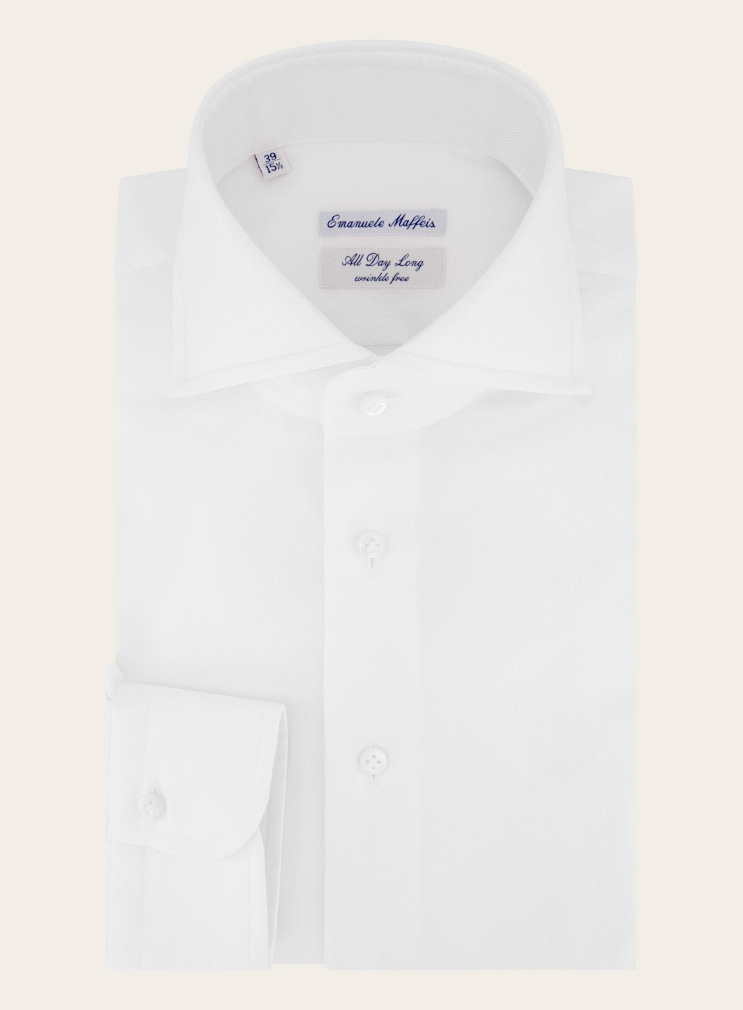 Kreukvrij shirt van katoen | Wit