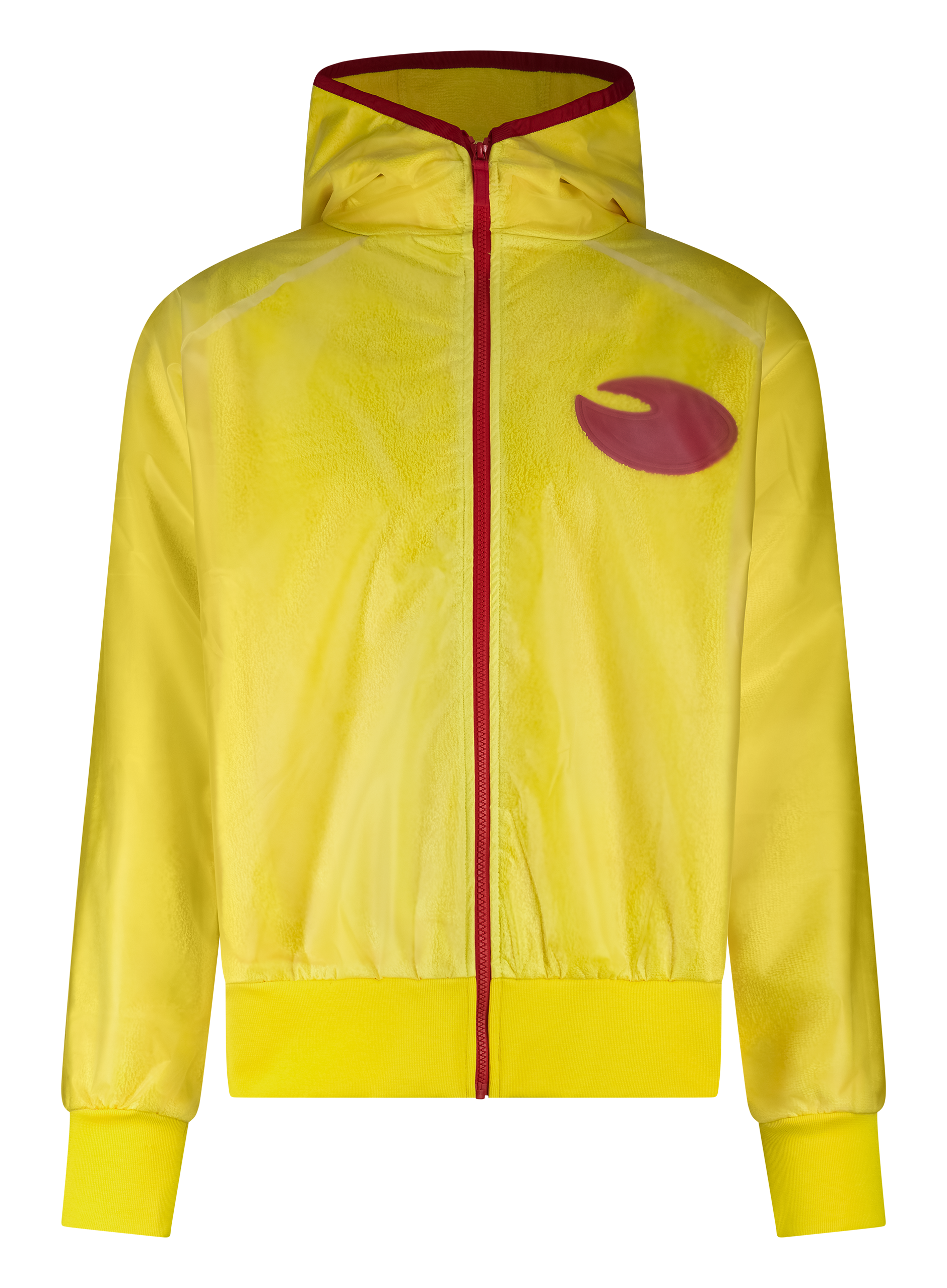 Waterafstotende jas van badstof | Geel