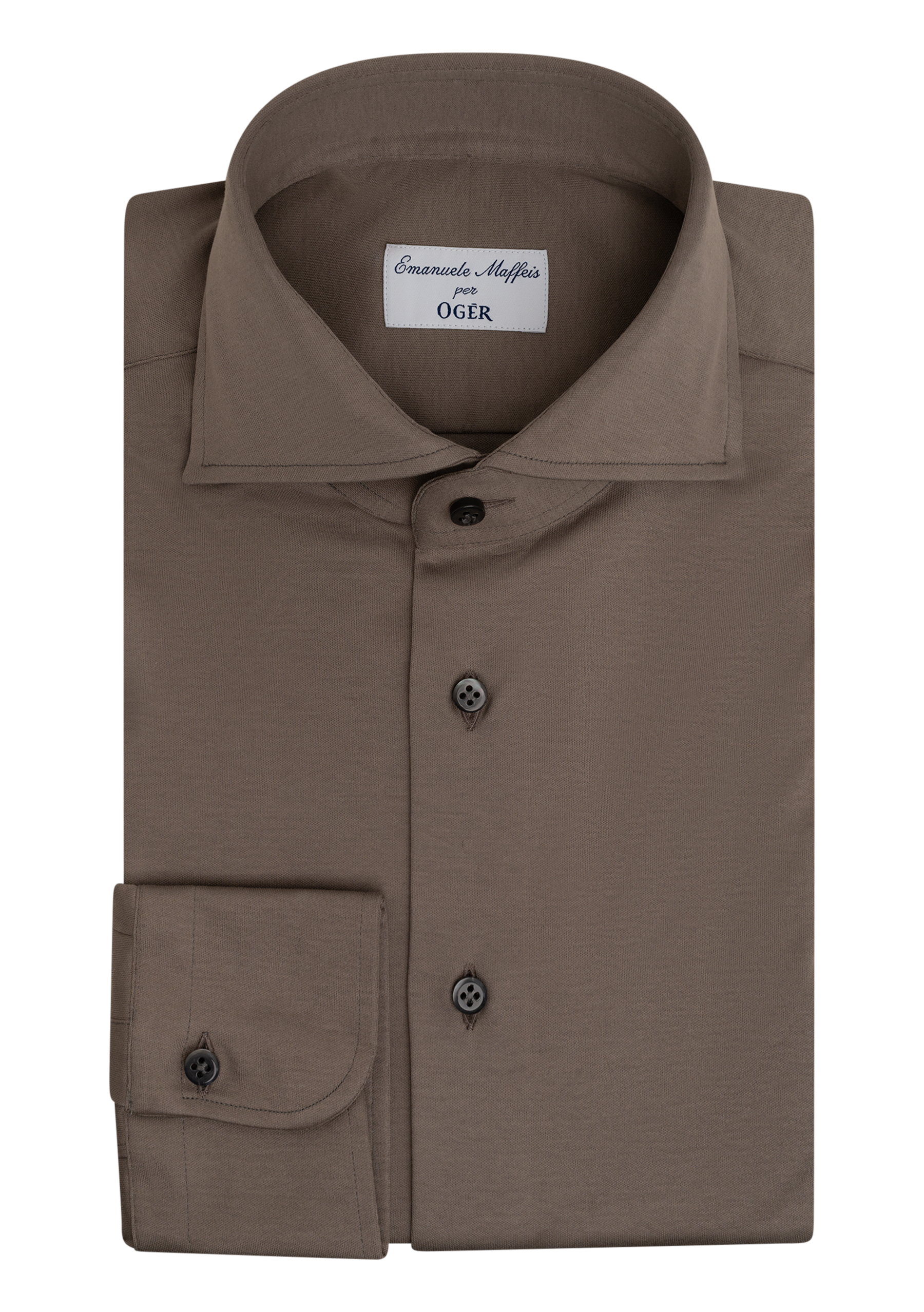 Shirt van katoen | TAUPE