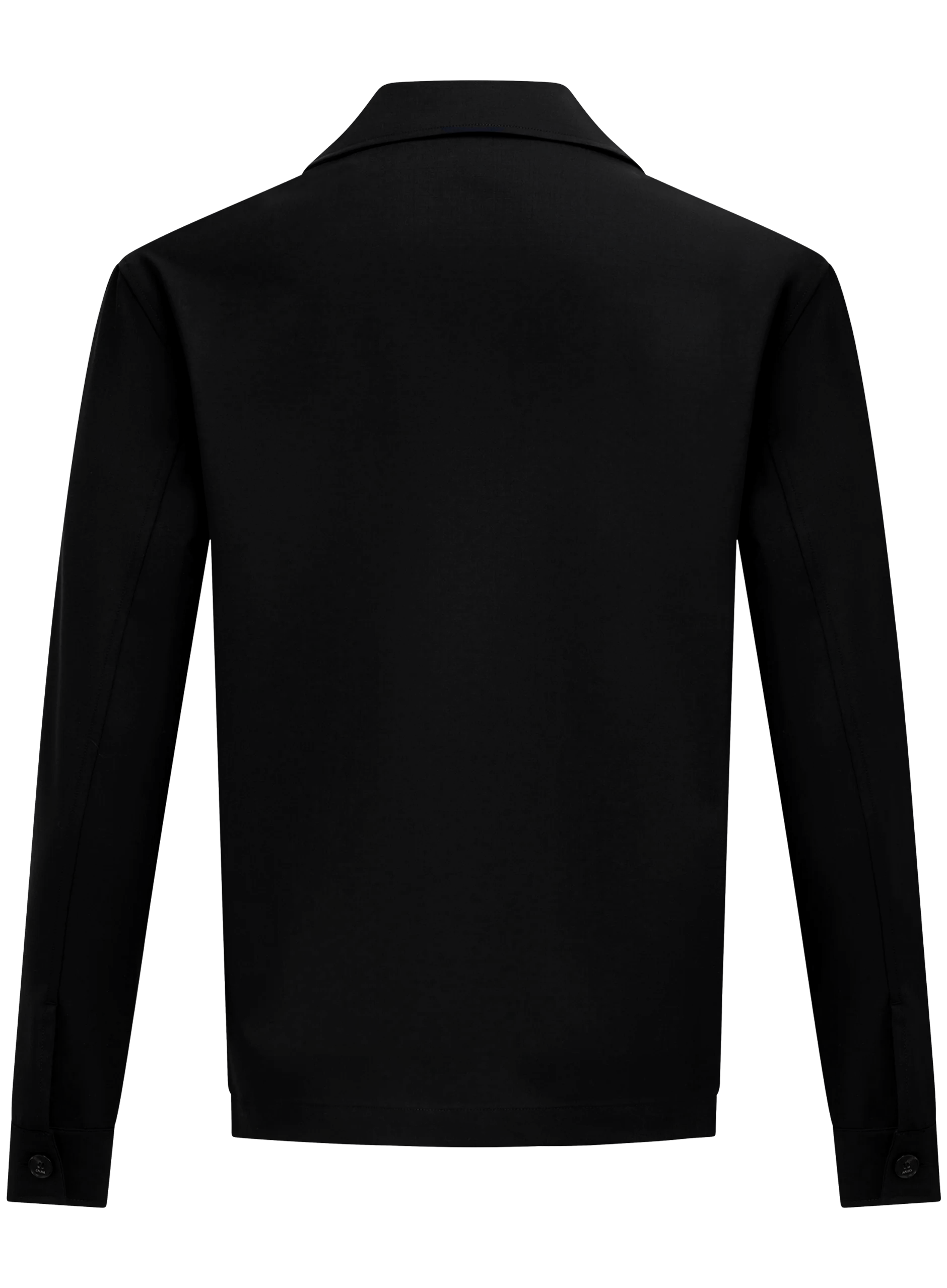 Overshirt van scheerwol | Zwart