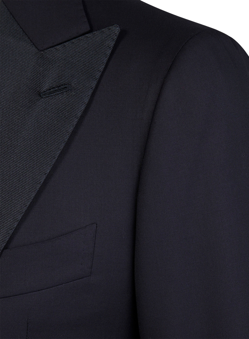 Handgemaakte tuxedo van wol | FULL_WIDTH | BLUE NAVY