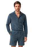 Terry polo van katoen met lange mouwen | MODEL | FULL_WIDTH | PETROL
