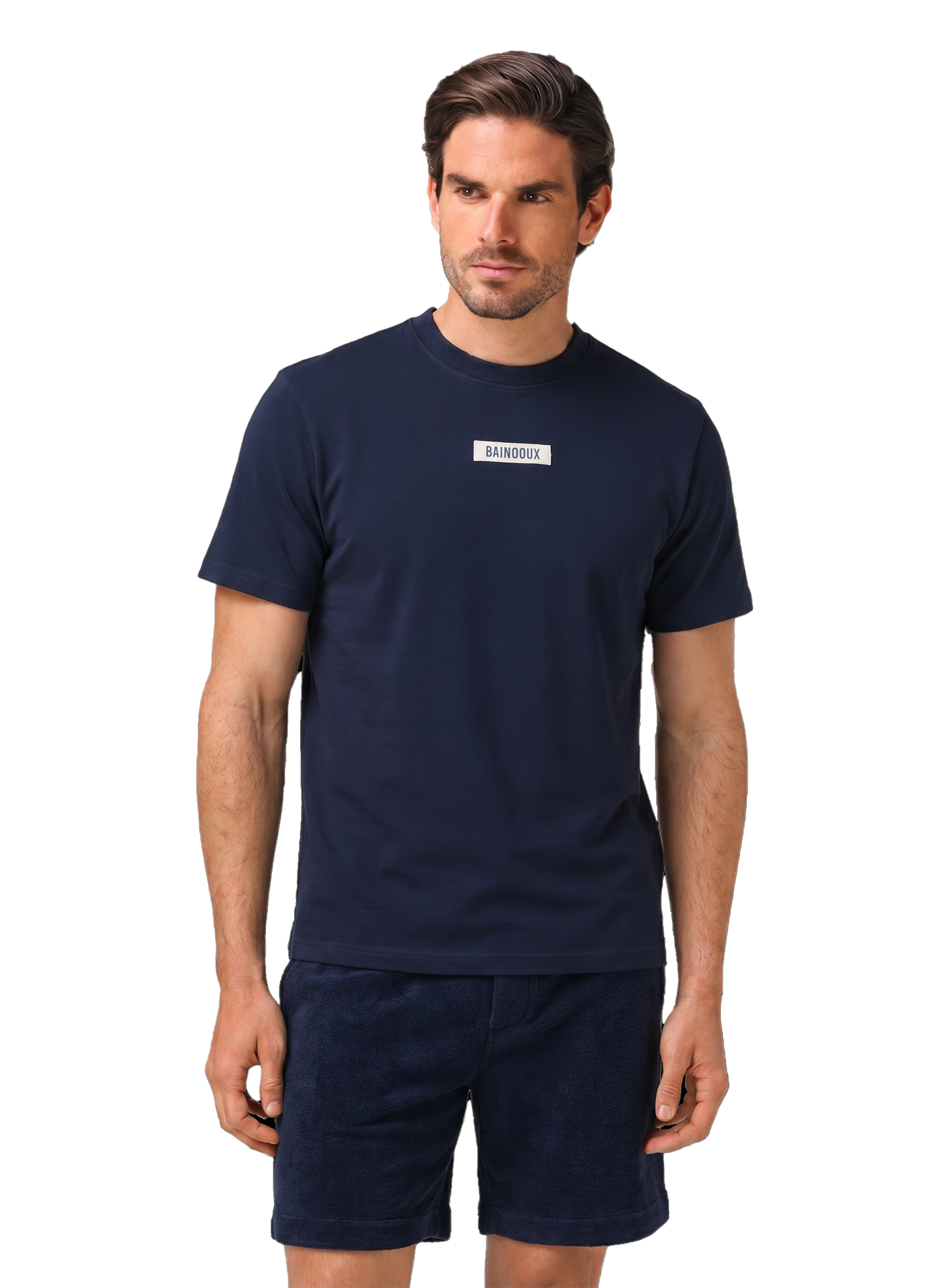 Caviar t-shirt van katoen | MODEL | FULL_WIDTH | BLUE NAVY