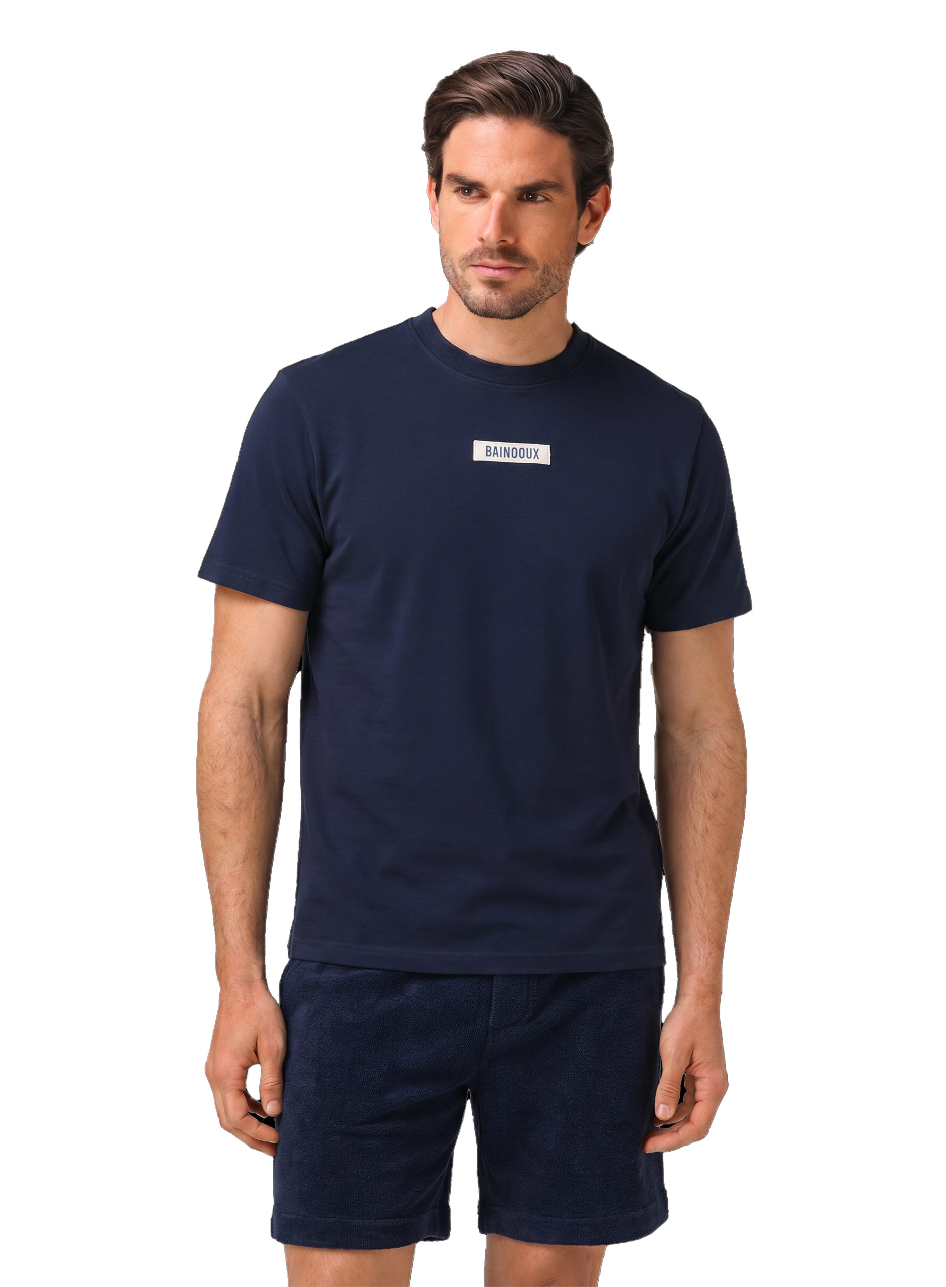 Caviar t-shirt van katoen | MODEL | FULL_WIDTH | BLUE NAVY