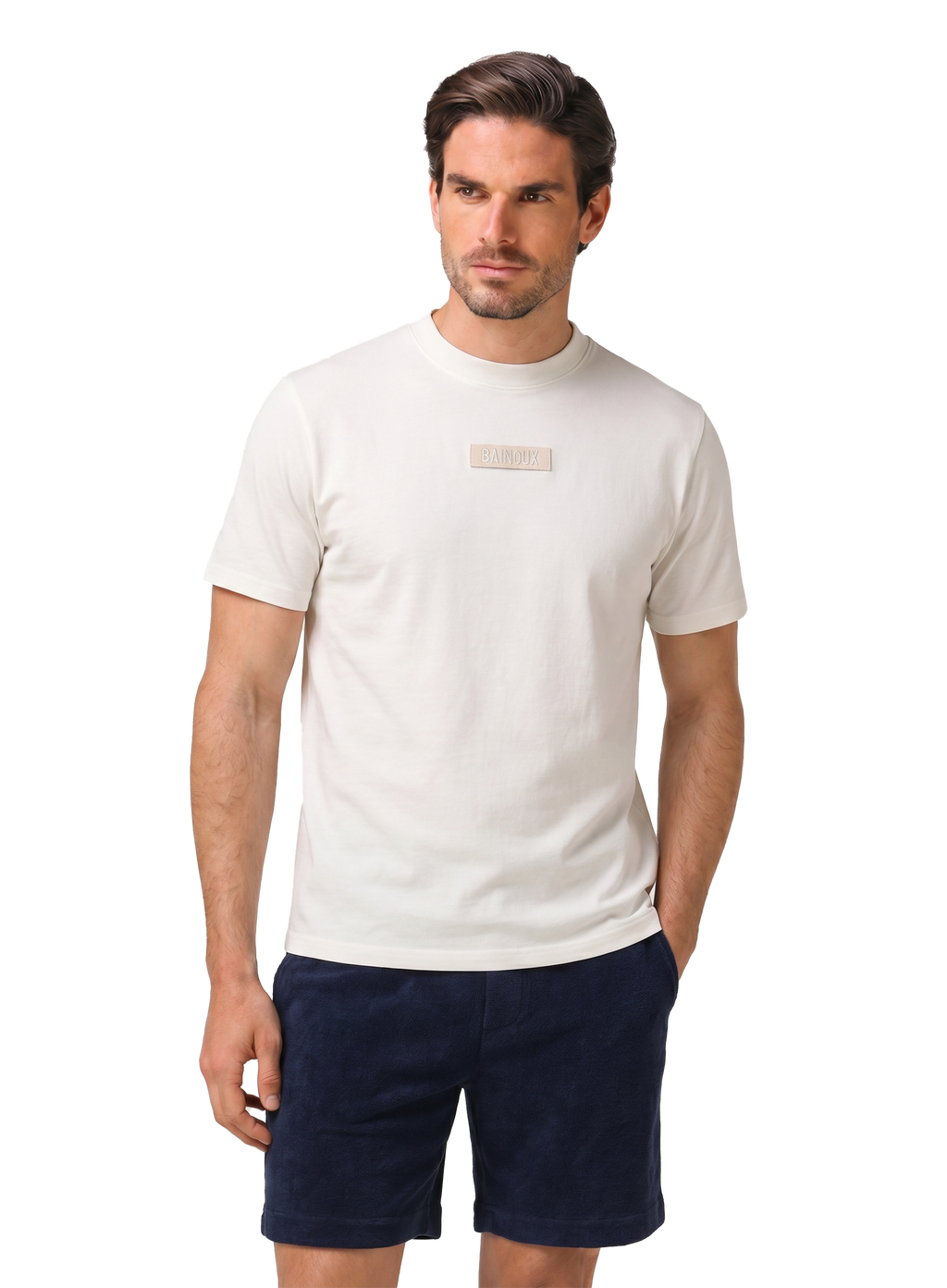Saint Tropez t-shirt van katoen | MODEL | FULL_WIDTH | Wit