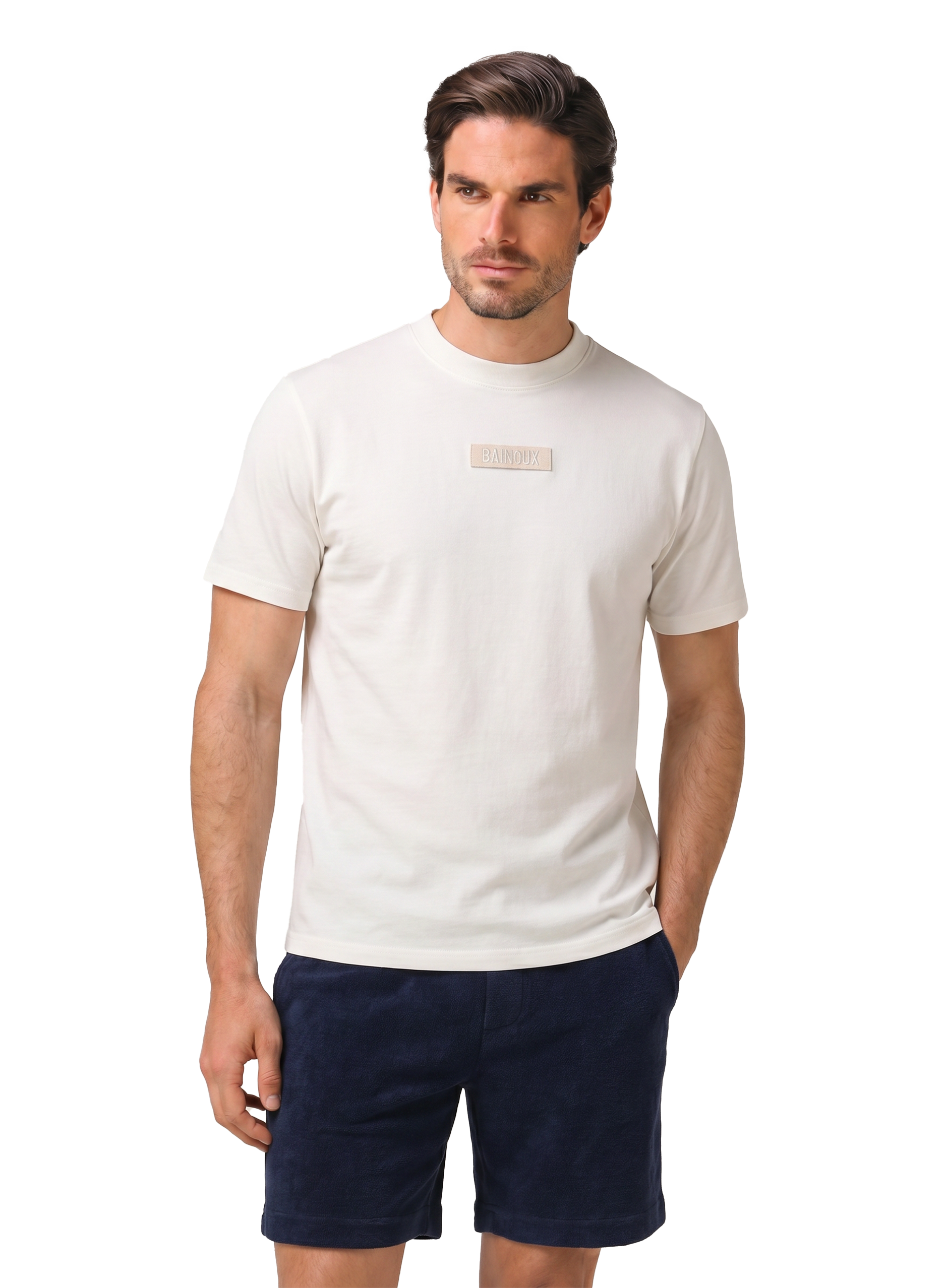 Saint Tropez t-shirt van katoen | MODEL | FULL_WIDTH | Wit