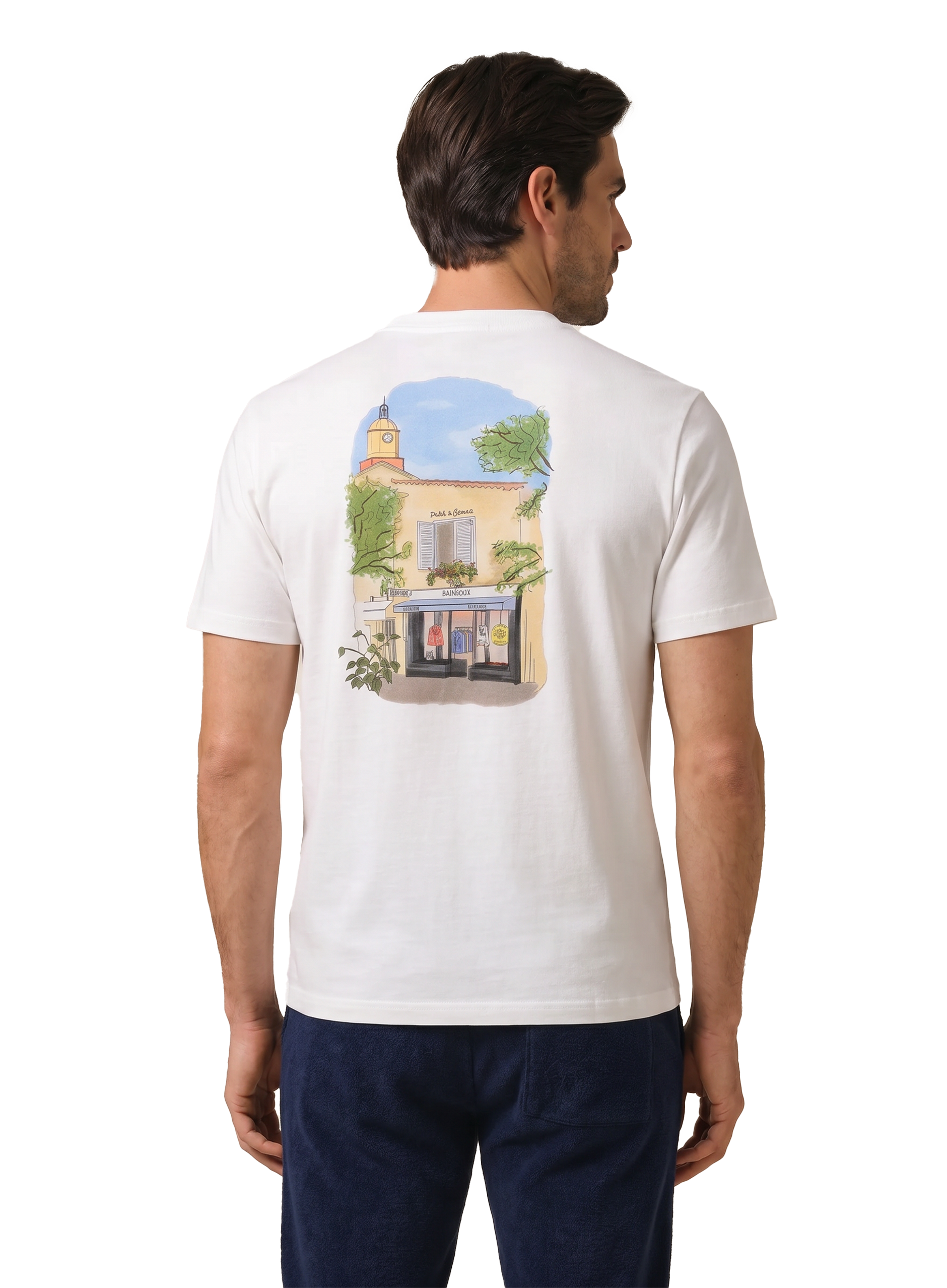 Saint Tropez t-shirt van katoen | MODEL | FULL_WIDTH | Wit
