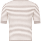 Gestreept t-shirt van linnen en katoen | Beige