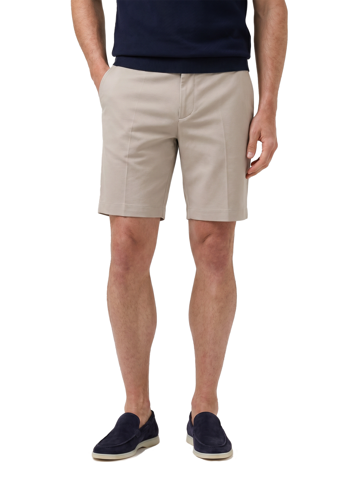 Bermuda met lichte stretch | FULLD_WIDTH | MODEL | Beige