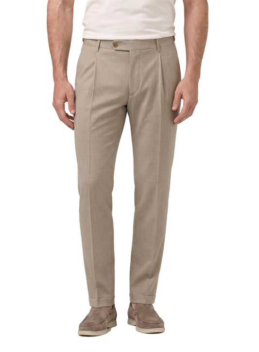Pantalon van scheerwol | Beige