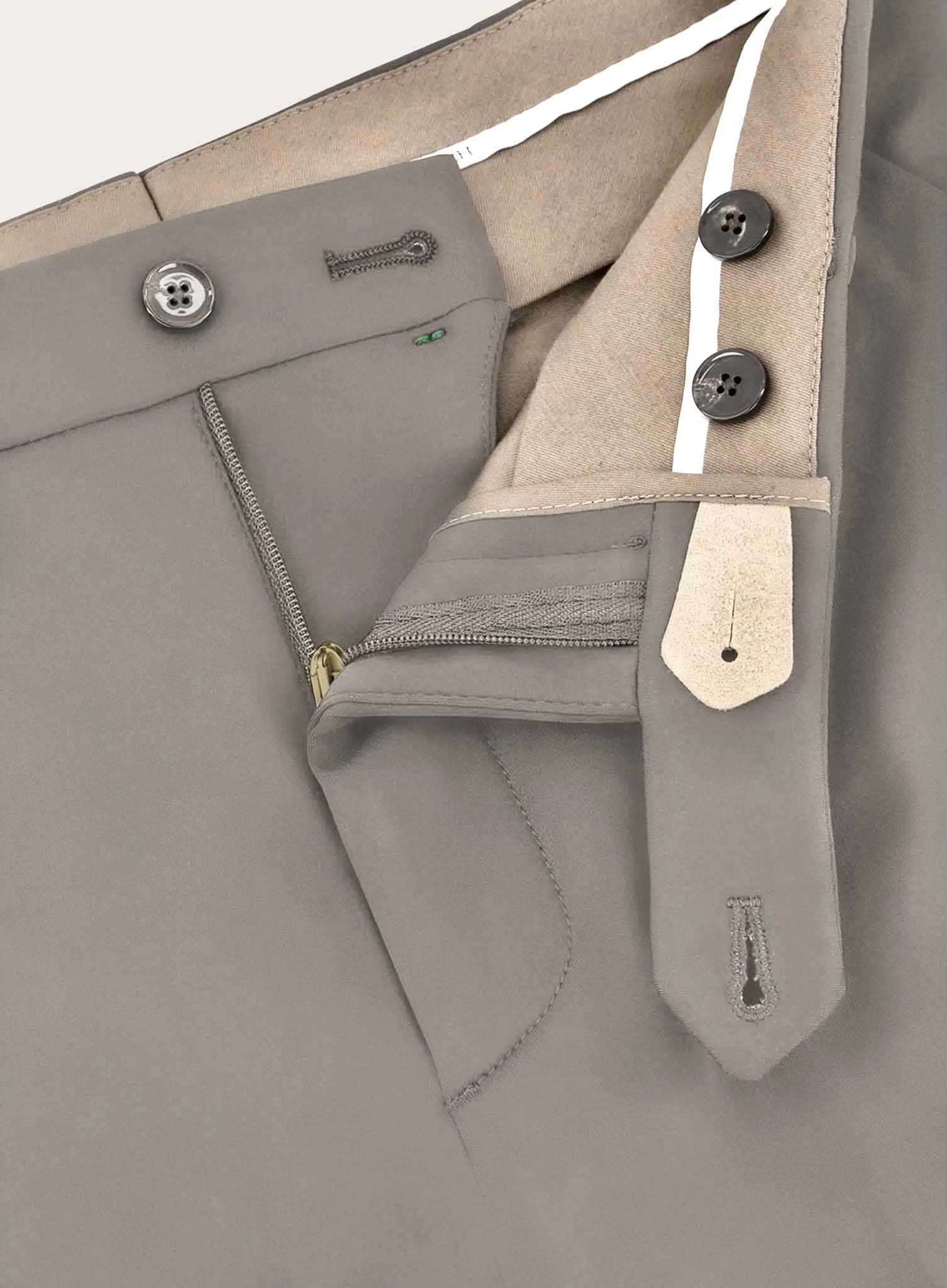 Pantalon met stretch | Taupe