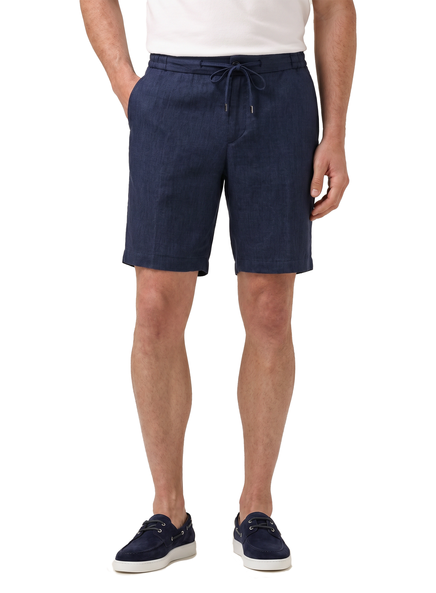 Spiaggia short van linnen | FULL_WIDTH | MODEL | BLUE NAVY