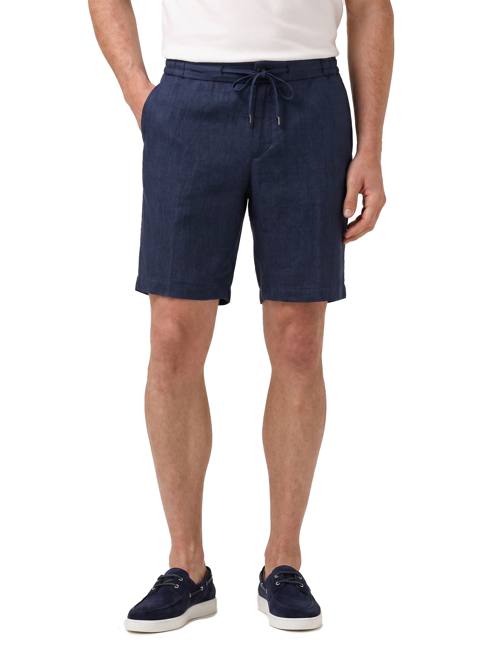 Spiaggia short van linnen | FULL_WIDTH | MODEL | BLUE NAVY