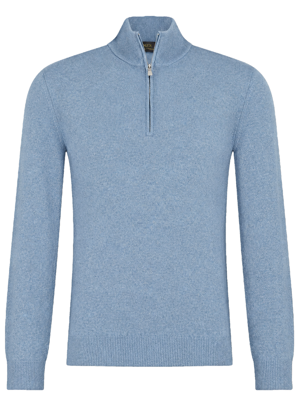 Half-zip trui van wol en cashmere | L.Blauw