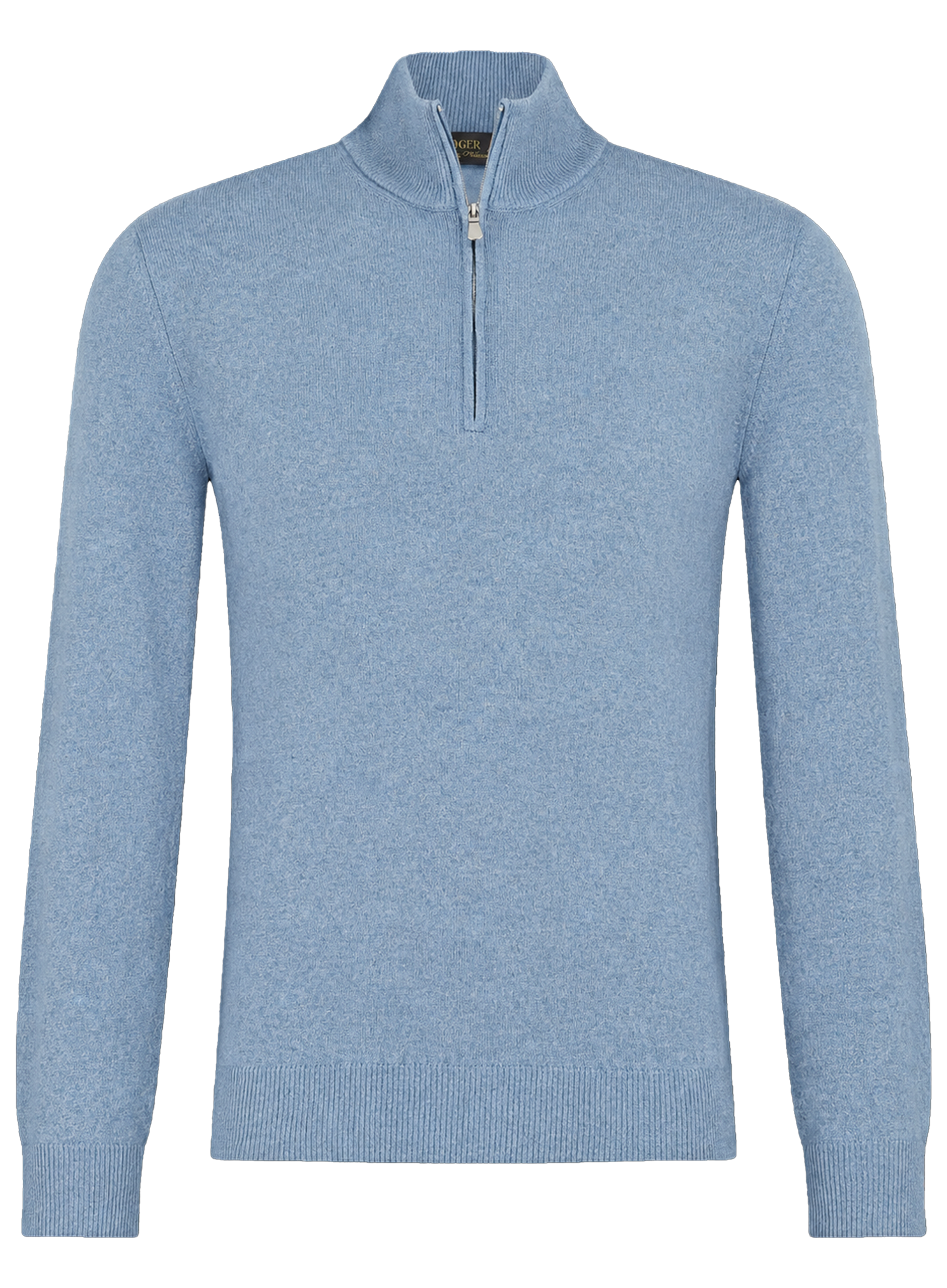 Half-zip trui van wol en cashmere | L.Blauw