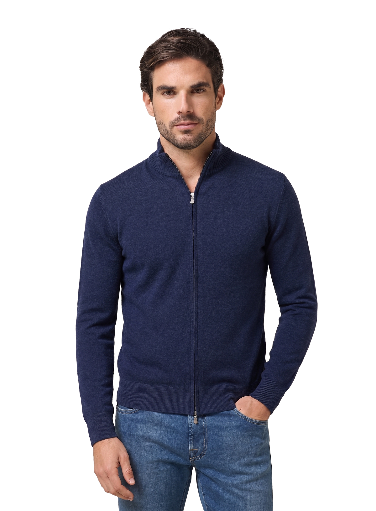 Ritsvest van scheerwol | MODEL | FULL_WIDTH | BLUE NAVY