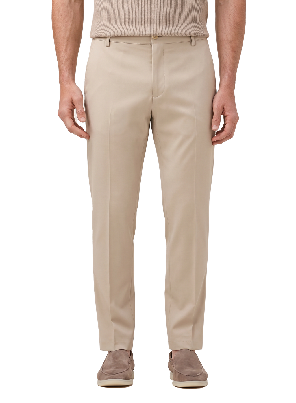 Broek van scheerwol | MODEL | FULL_WIDTH | TAUPE BEIGE