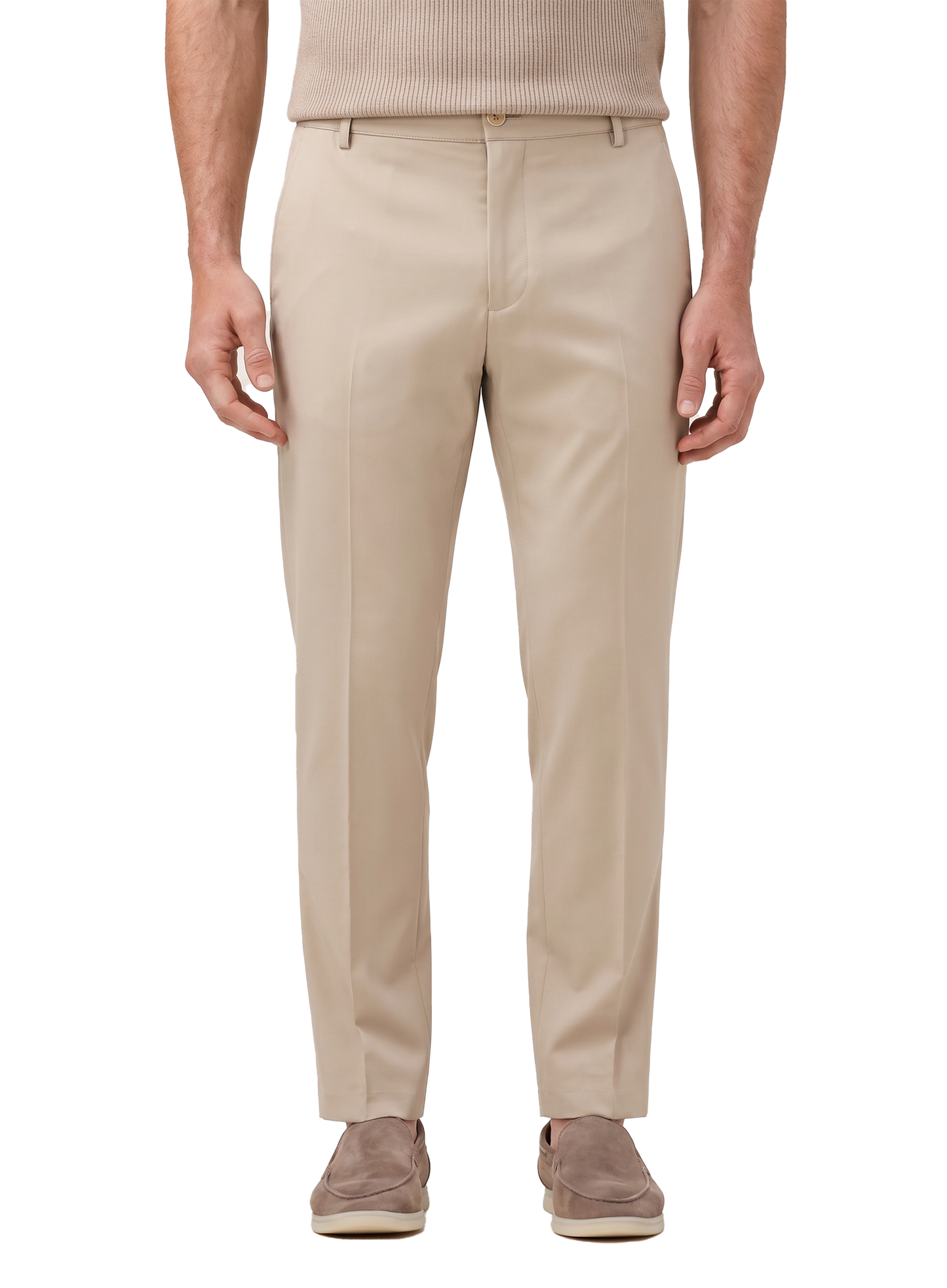 Broek van scheerwol | MODEL | FULL_WIDTH | TAUPE BEIGE