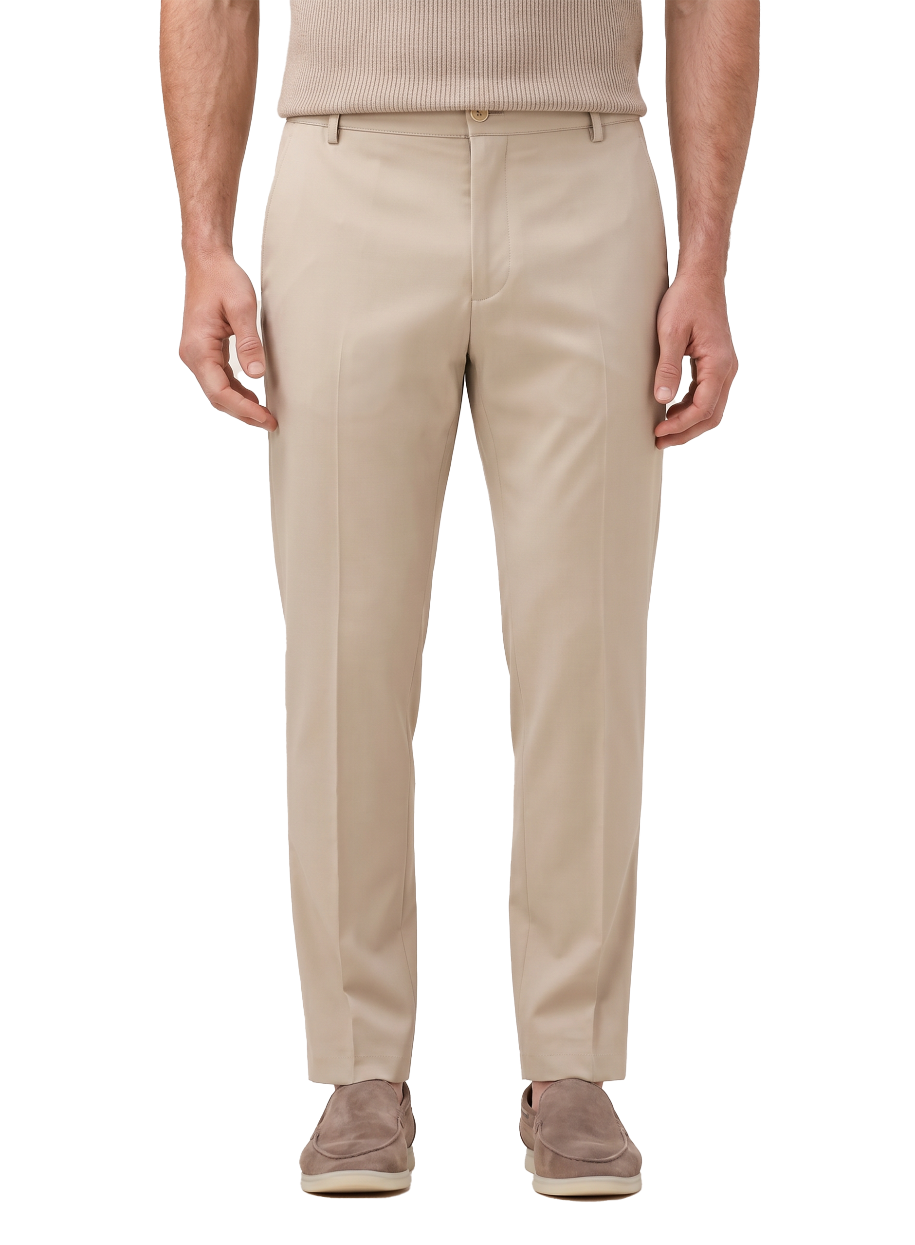 Broek van scheerwol | MODEL | FULL_WIDTH | TAUPE BEIGE