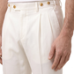 Bandplooi broek van katoen | FULL_WIDTH | Wit