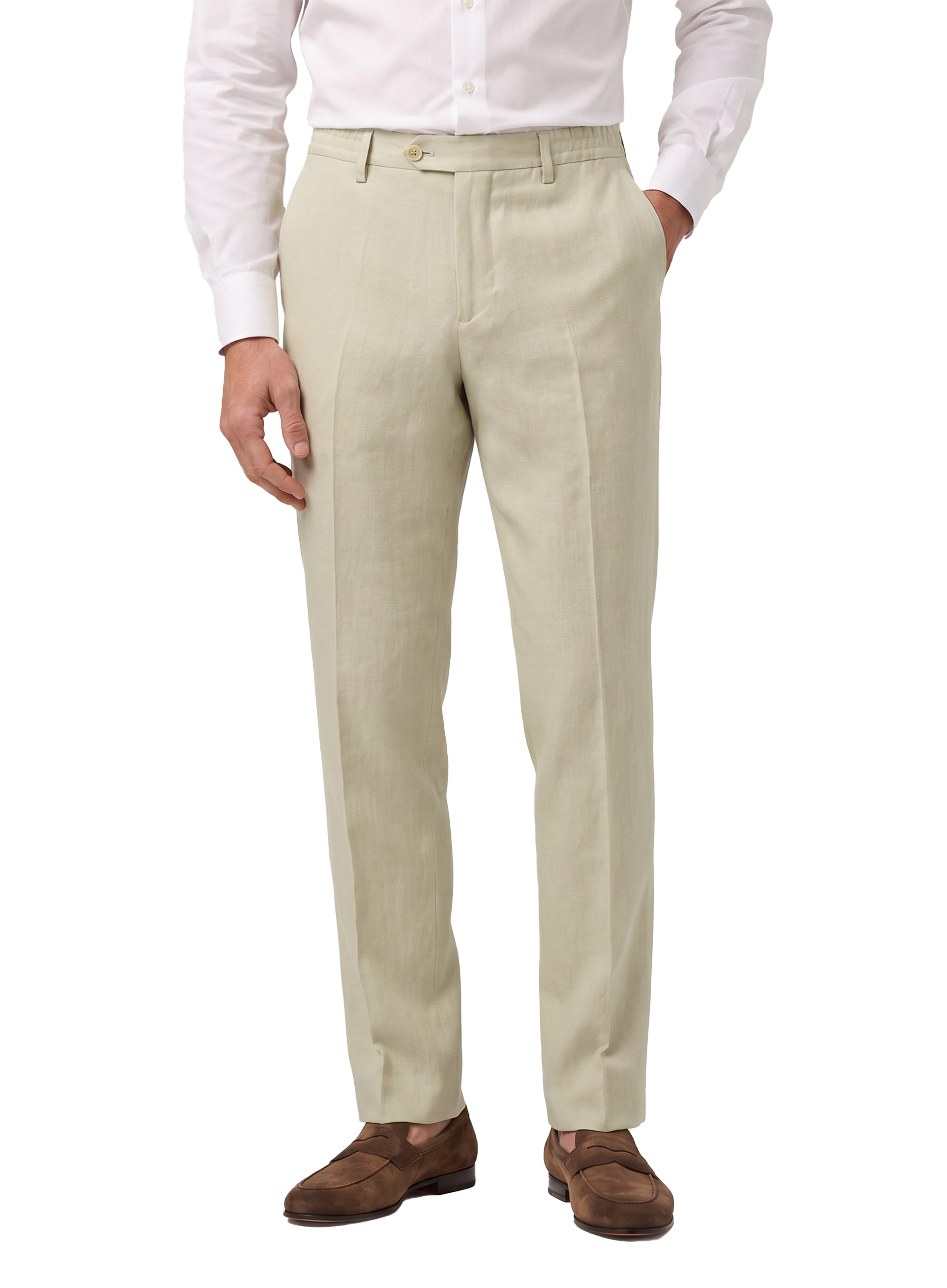 Broek van linnen | MODEL | FULL_WIDTH | Beige