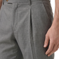 Bandplooi pantalon van scheerwol | FULL_WIDTH | Antraciet