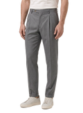 Bandplooi pantalon van scheerwol | MODEL | FULL_WIDTH | Antraciet