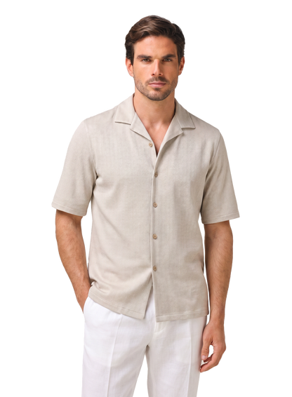 Overhemd van linnen en katoen | MODEL | FULL_WIDTH | L.BEIGE