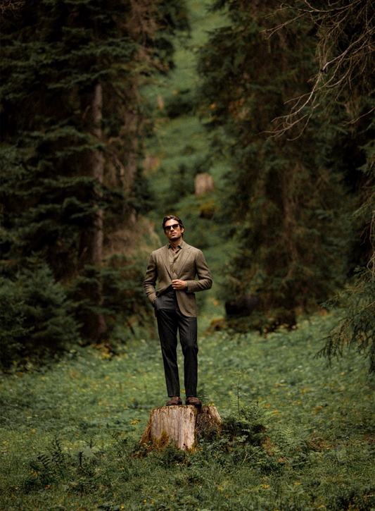 Handgemaakt jasje van cashmere | FULL_WIDTH | Groen