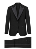 Handgemaakte tuxedo van wol | Zwart