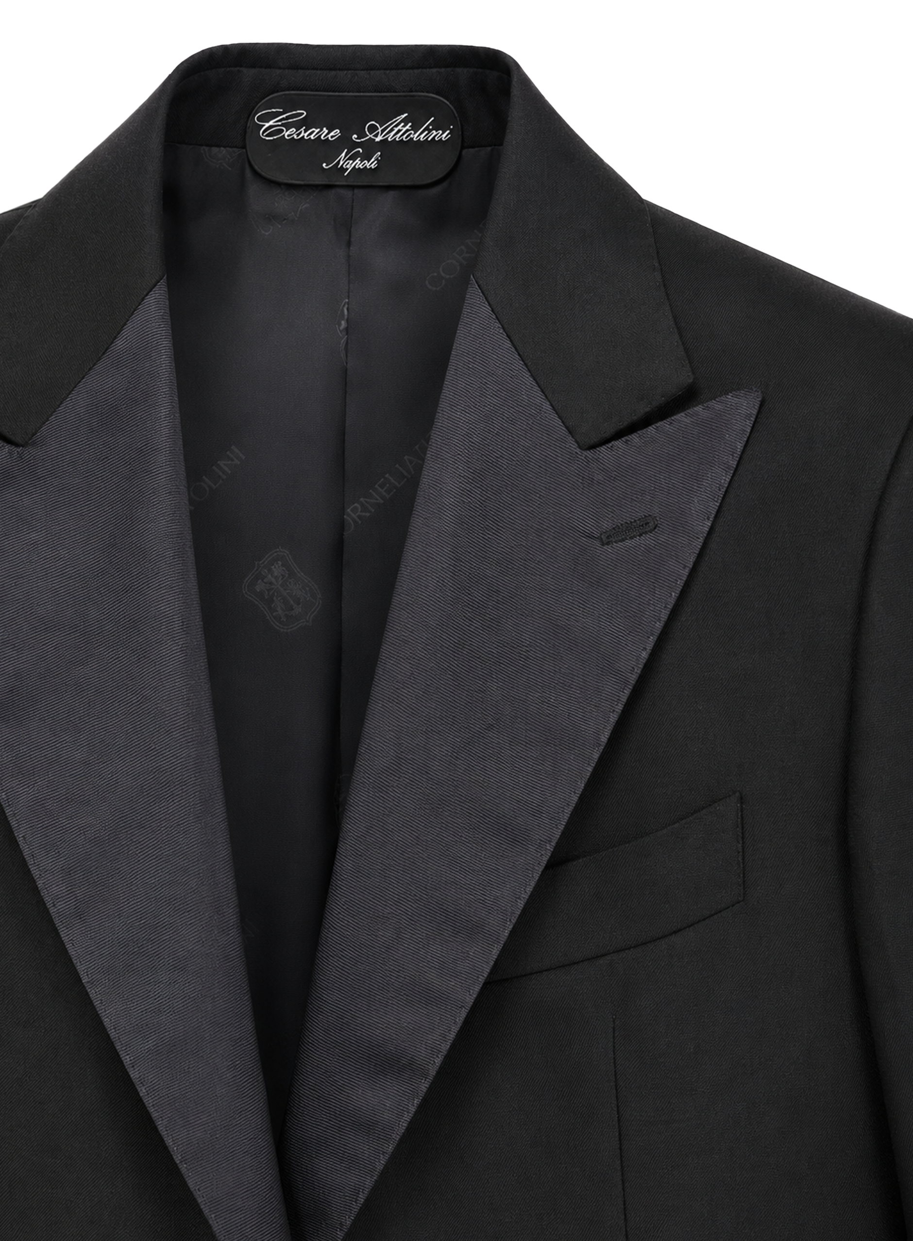 Handgemaakte tuxedo van wol | FULL_WIDTH | Zwart