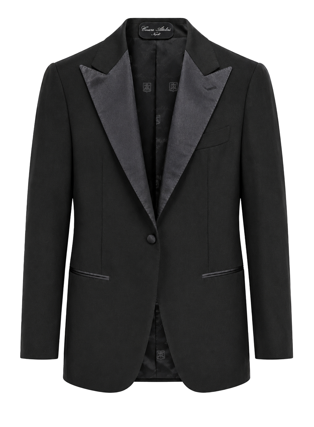 Handgemaakte tuxedo van wol | Zwart