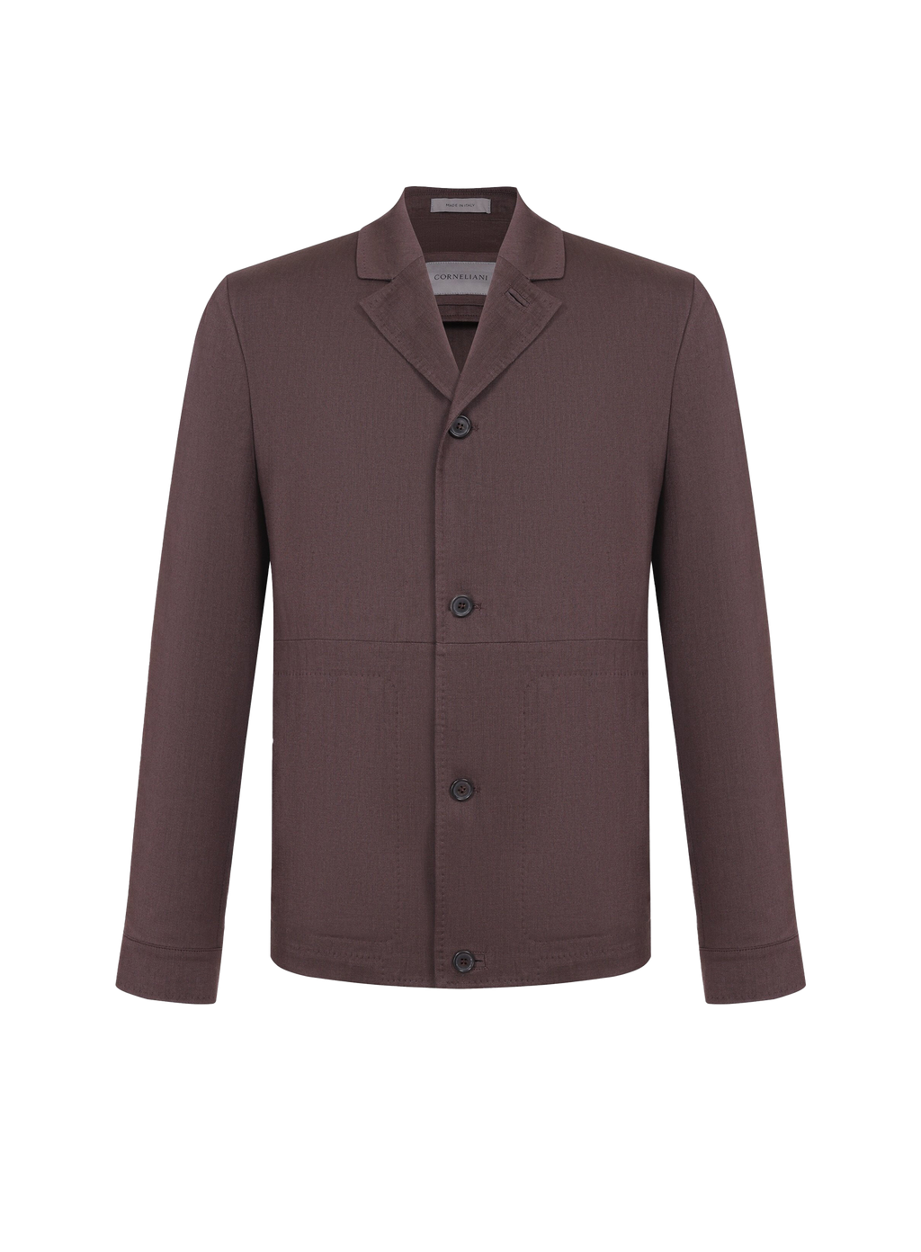 Overshirt van linnen en scheerwol | D.Bruin