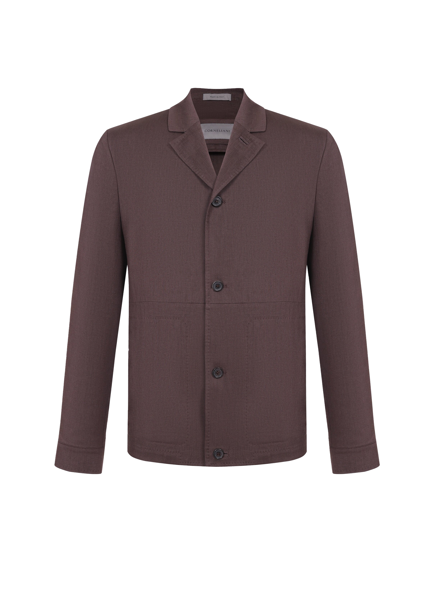 Overshirt van linnen en scheerwol | D.Bruin