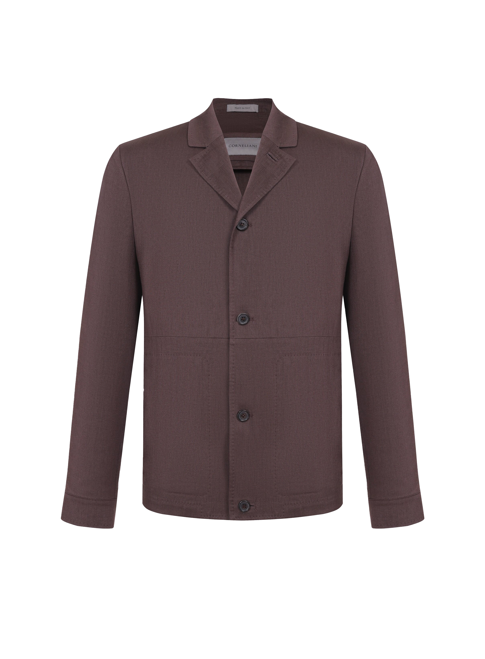 Overshirt van linnen en scheerwol | D.Bruin