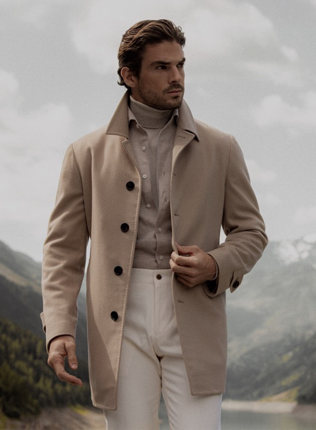 Mantel van virgin wol | FULL_WIDTH | Beige