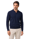 Buttonless polo van katoen | MODEL | FULL_WIDTH | BLUE NAVY